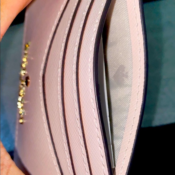 Kate Spade Pink Card Holder with Heart 🤍 Accents NWT 🏷 - Picture 4 of 8